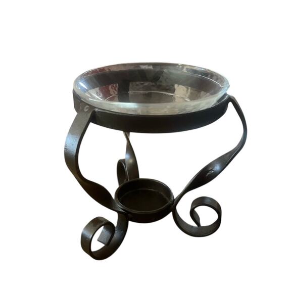 NWT Modern Art  Metal And Glass Candle Oil Warmer - Picture 7 of 7